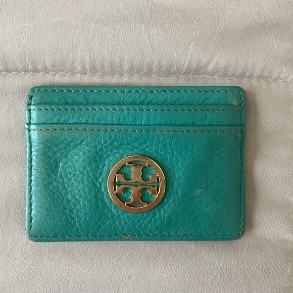 Tory Burch Handbags - Tory Burch | Turquoise Card Case Holder